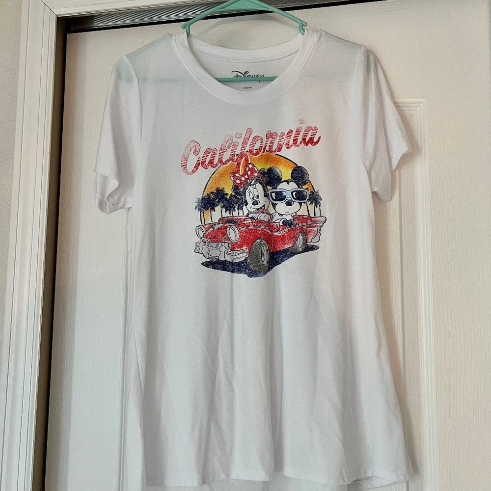 Disney Mickey and Minnie Short Sleeve Sunset Drive Graphic T-Shirt